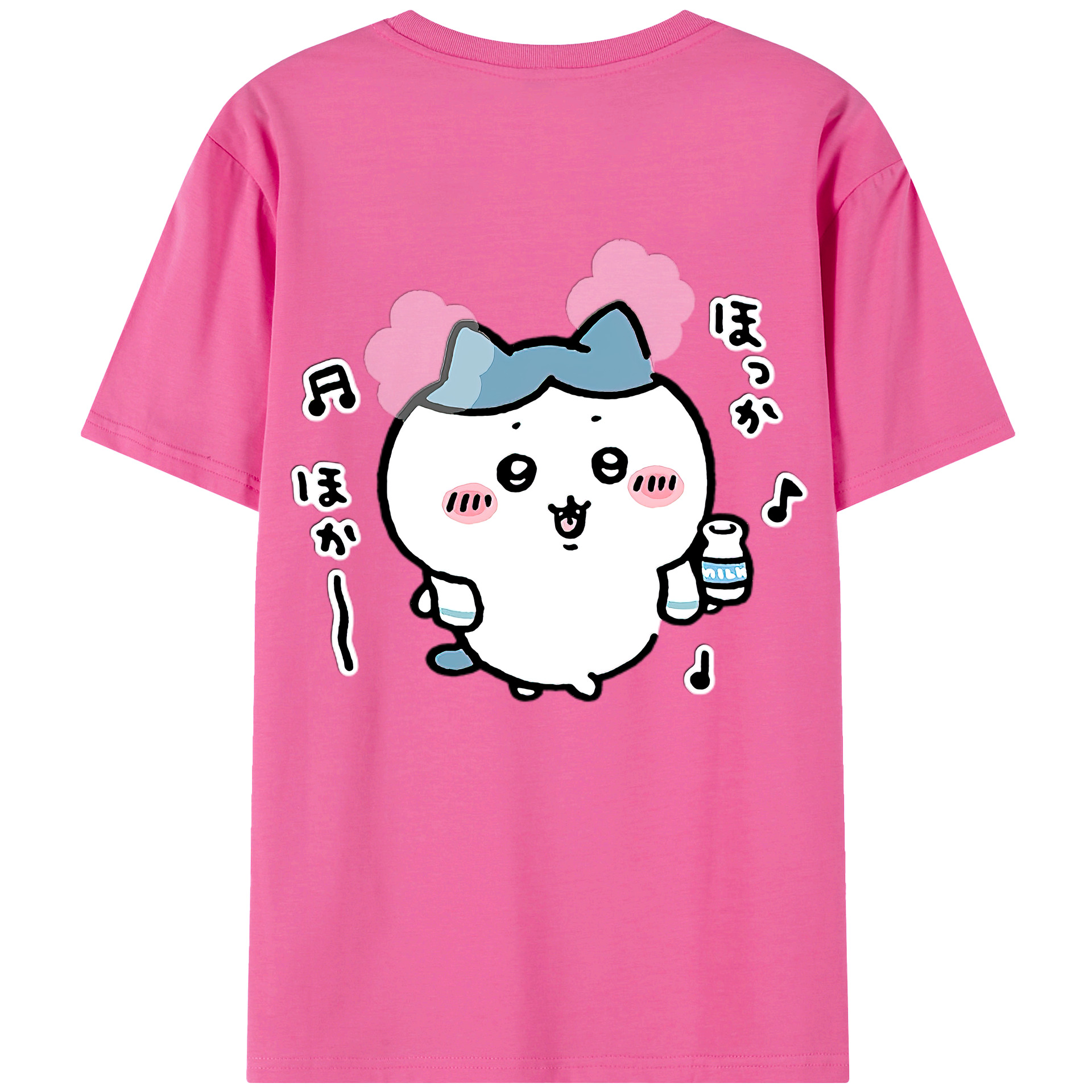 （画像用） ちいかわ ハチワレ Chii-kawa hachiware レディース半袖Tシャツ(バックプリント)